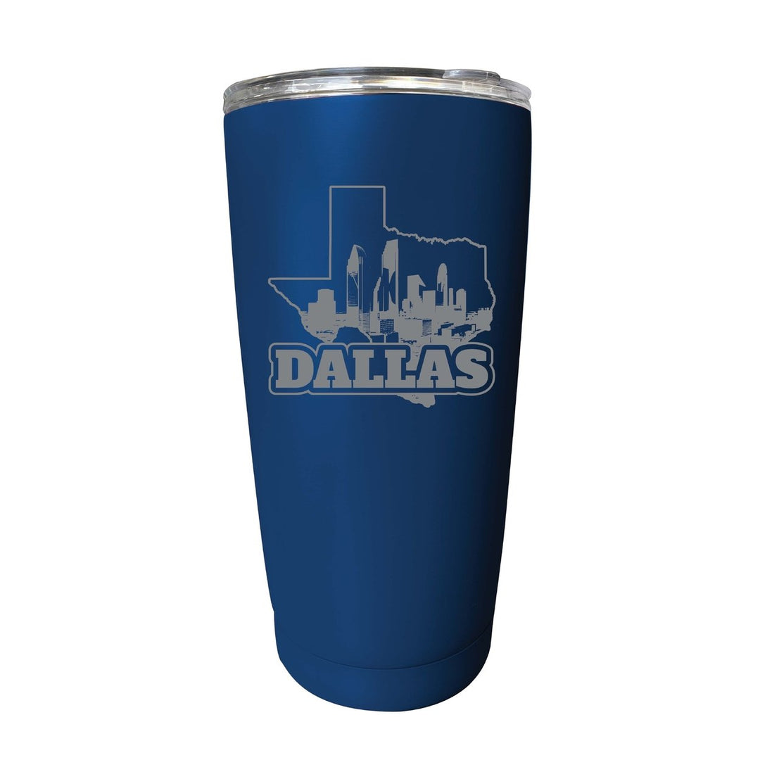 Dallas Texas Souvenir 16 oz Engraved Stainless Steel Insulated Tumbler Image 3