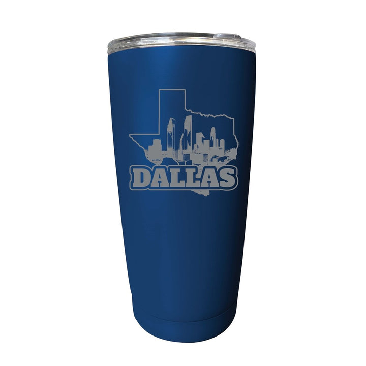 Dallas Texas Souvenir 16 oz Engraved Stainless Steel Insulated Tumbler Image 1