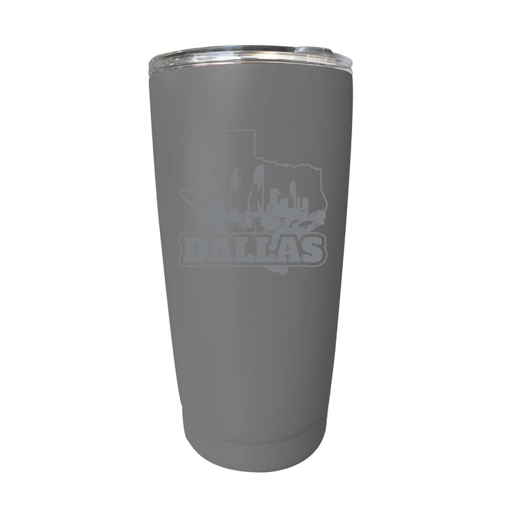 Dallas Texas Souvenir 16 oz Engraved Stainless Steel Insulated Tumbler Image 1