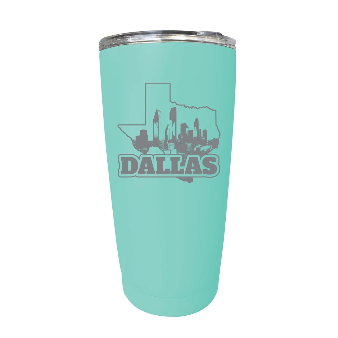 Dallas Texas Souvenir 16 oz Engraved Stainless Steel Insulated Tumbler Image 9