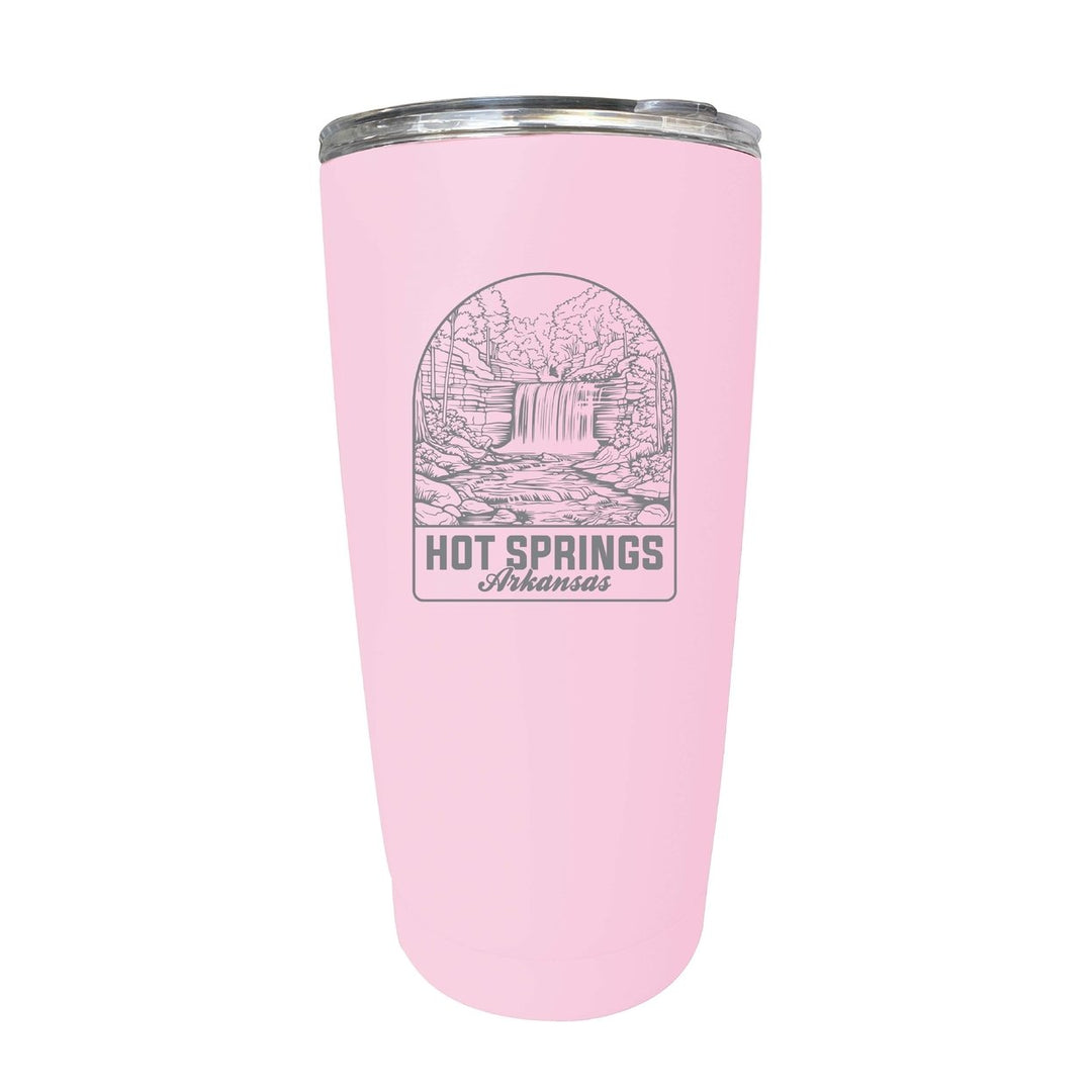 Hot Springs Arkansas Souvenir 16 oz Engraved Stainless Steel Insulated Tumbler Image 1