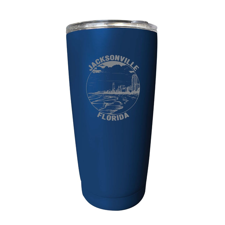 Jacksonville Florida Souvenir 16 oz Engraved Stainless Steel Insulated Tumbler Image 4