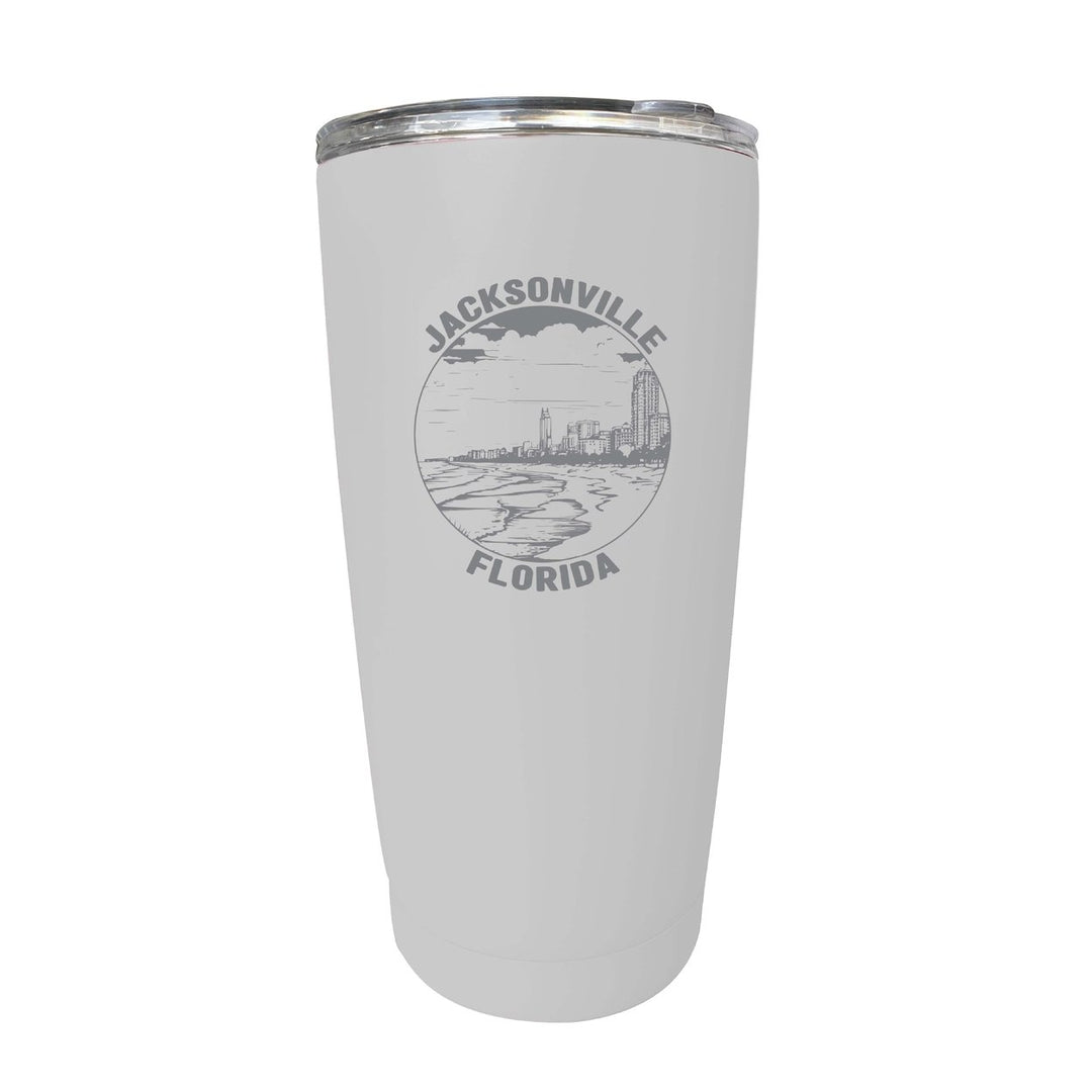 Jacksonville Florida Souvenir 16 oz Engraved Stainless Steel Insulated Tumbler Image 7