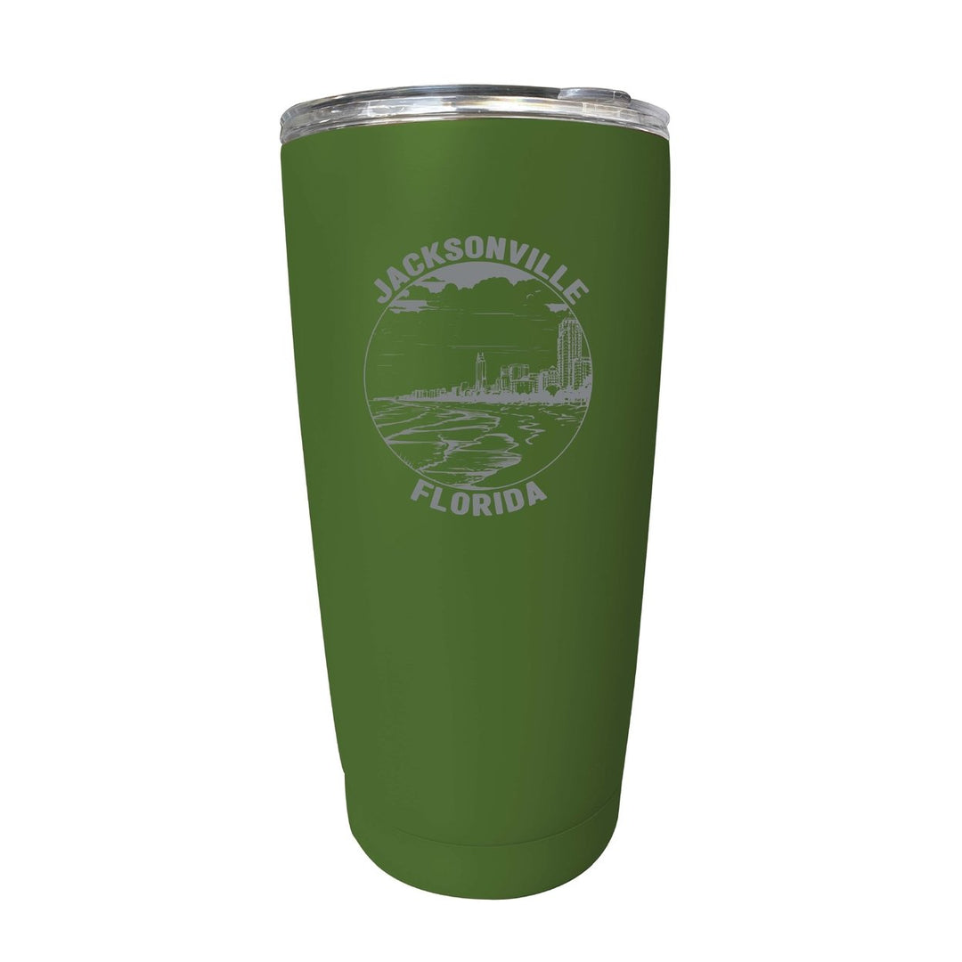 Jacksonville Florida Souvenir 16 oz Engraved Stainless Steel Insulated Tumbler Image 9