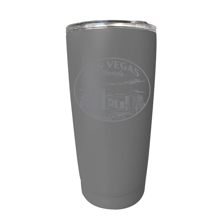 Las Vegas Nevada Souvenir 16 oz Engraved Stainless Steel Insulated Tumbler Image 1