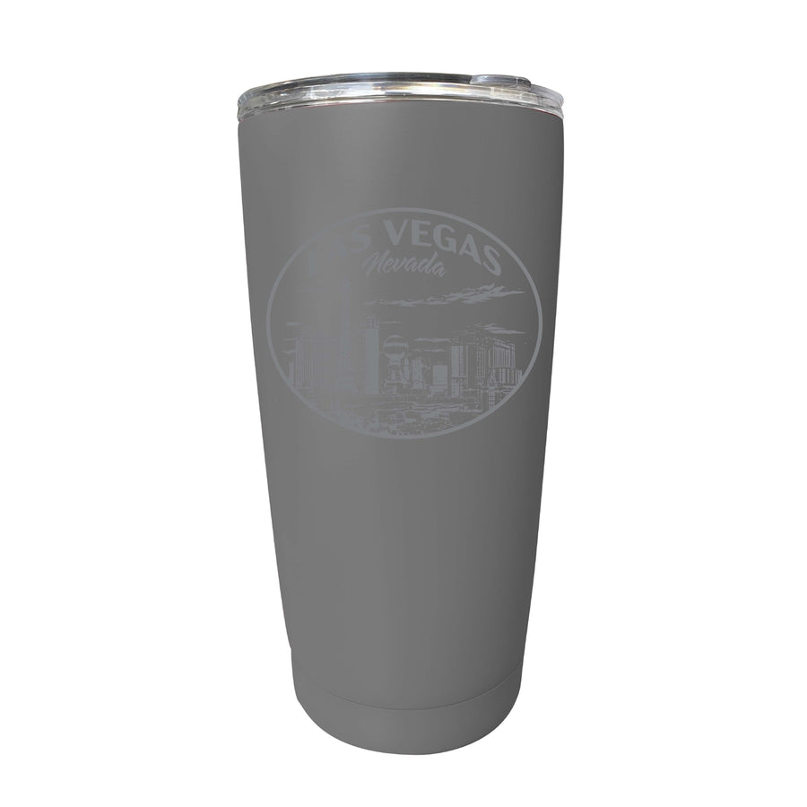 Las Vegas Nevada Souvenir 16 oz Engraved Stainless Steel Insulated Tumbler Image 1