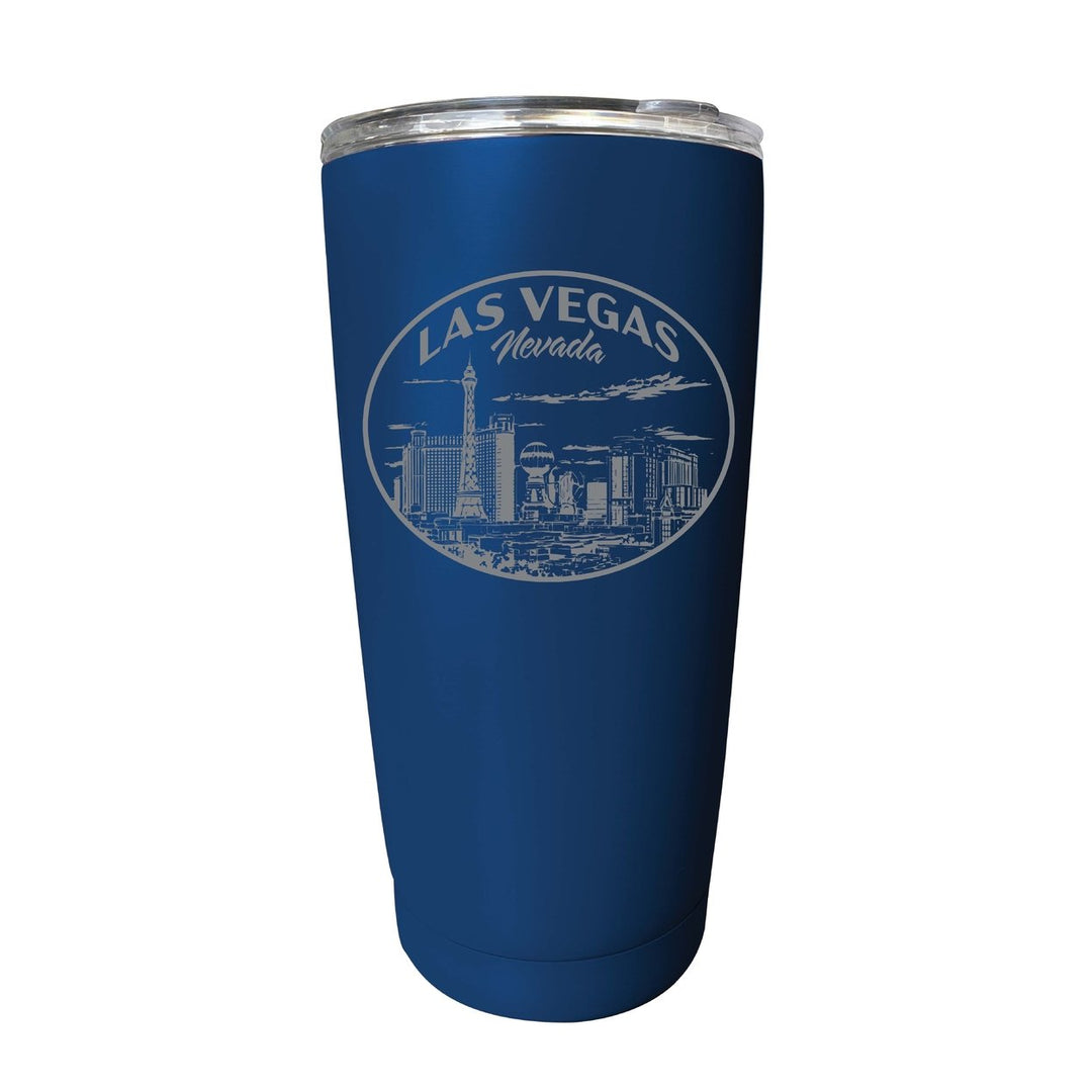 Las Vegas Nevada Souvenir 16 oz Engraved Stainless Steel Insulated Tumbler Image 1