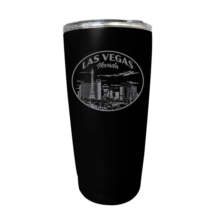 Las Vegas Nevada Souvenir 16 oz Engraved Stainless Steel Insulated Tumbler Image 1