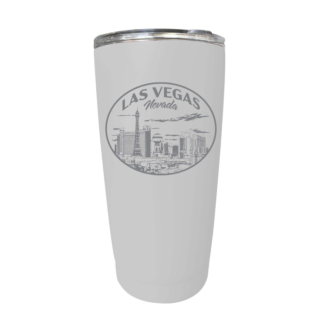 Las Vegas Nevada Souvenir 16 oz Engraved Stainless Steel Insulated Tumbler Image 1