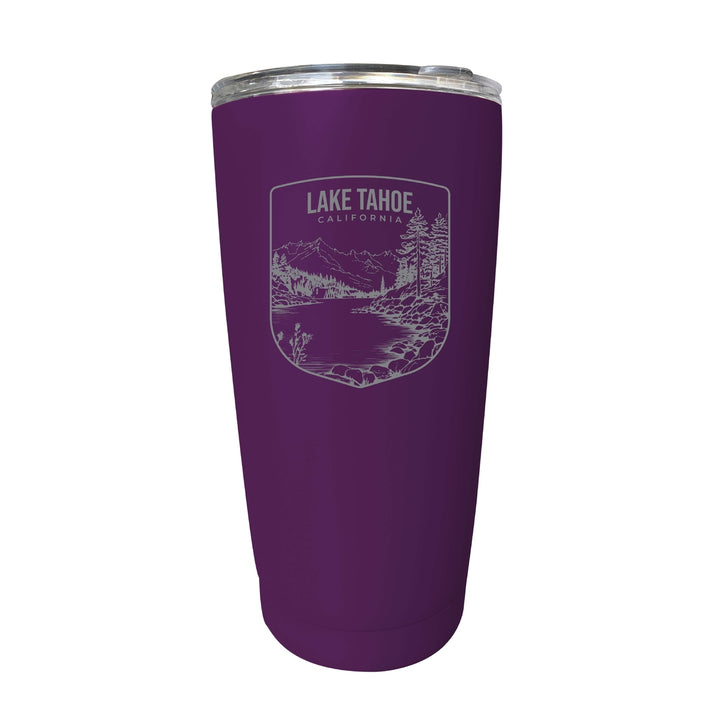 Lake Tahoe California Souvenir 16 oz Engraved Stainless Steel Insulated Tumbler Image 9