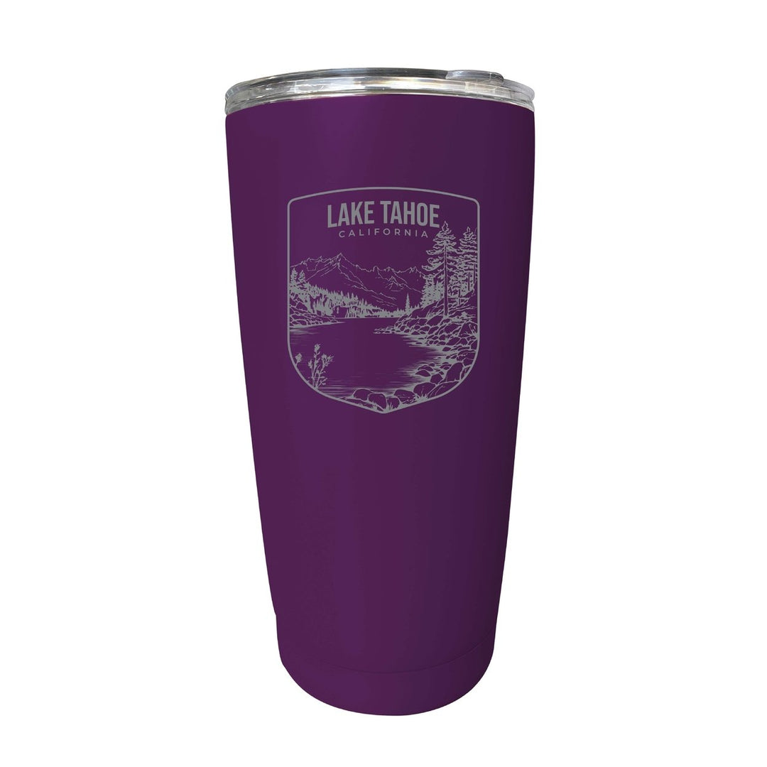 Lake Tahoe California Souvenir 16 oz Engraved Stainless Steel Insulated Tumbler Image 1