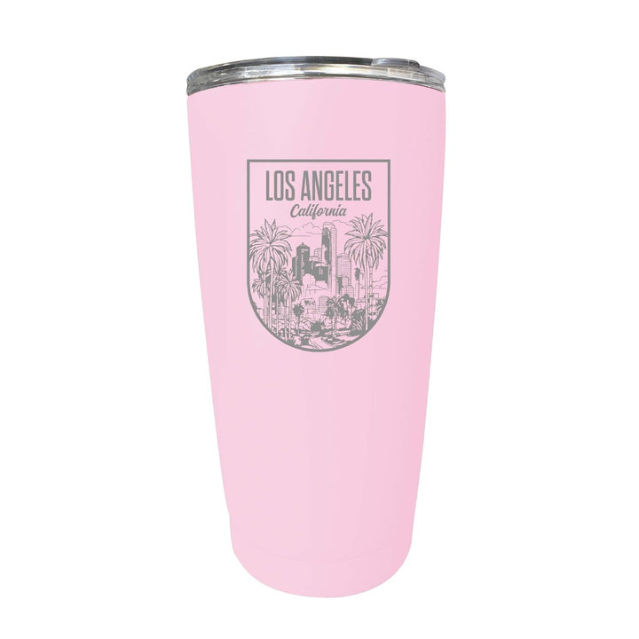 Los Angeles California Engraving 2 Souvenir 16 oz Engraved Stainless Steel Insulated Tumbler Image 1