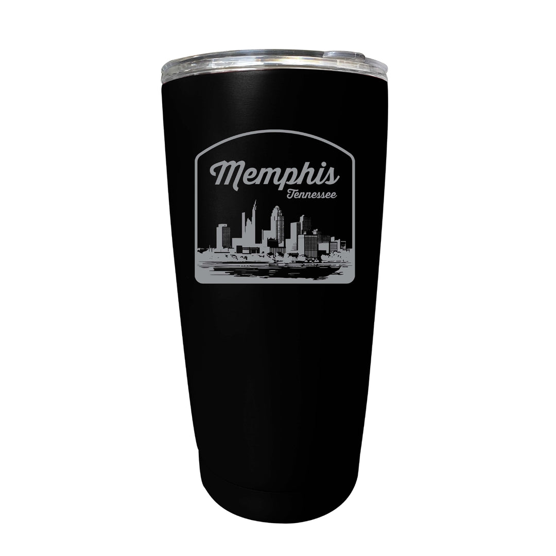 Memphis Tennessee Souvenir 16 oz Engraved Stainless Steel Insulated Tumbler Image 1