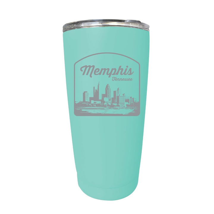 Memphis Tennessee Souvenir 16 oz Engraved Stainless Steel Insulated Tumbler Image 7