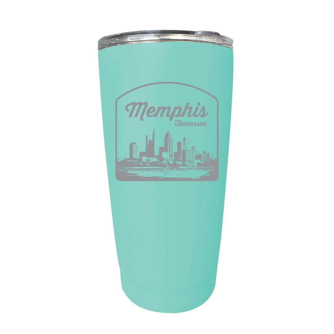 Memphis Tennessee Souvenir 16 oz Engraved Stainless Steel Insulated Tumbler Image 1