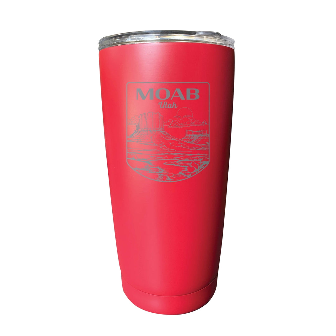 Moab Utah Souvenir 16 oz Engraved Stainless Steel Insulated Tumbler Image 1