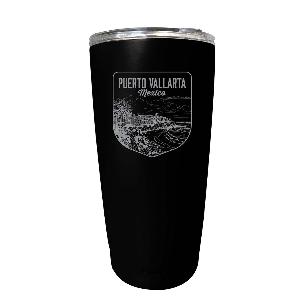 Puerto Vallarta Mexico Souvenir 16 oz Engraved Stainless Steel Insulated Tumbler Image 2