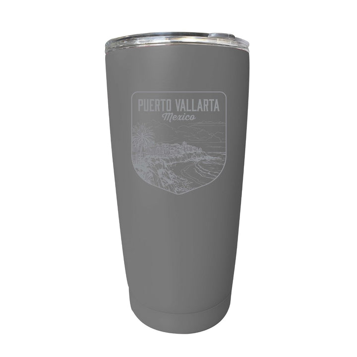 Puerto Vallarta Mexico Souvenir 16 oz Engraved Stainless Steel Insulated Tumbler Image 3