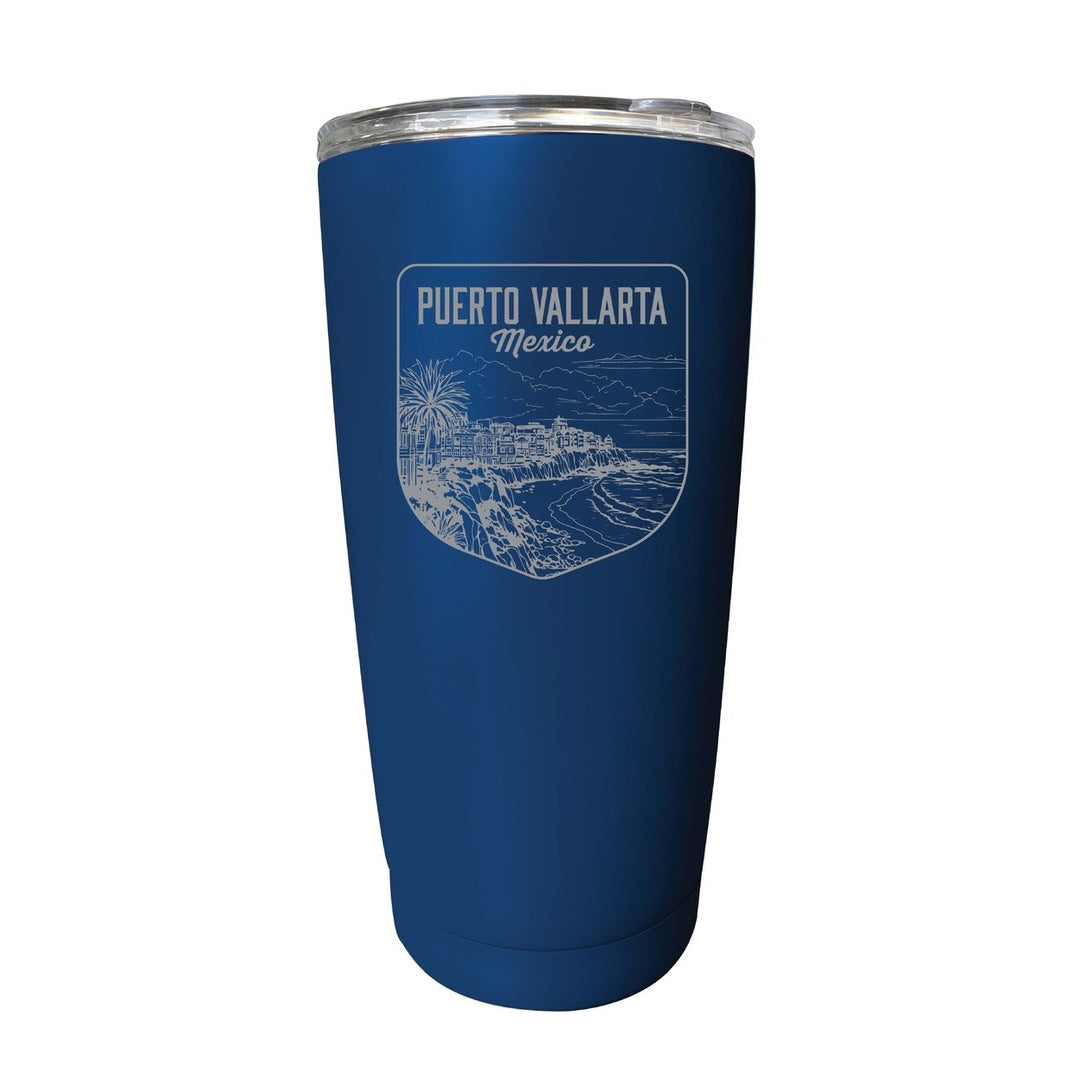 Puerto Vallarta Mexico Souvenir 16 oz Engraved Stainless Steel Insulated Tumbler Image 4