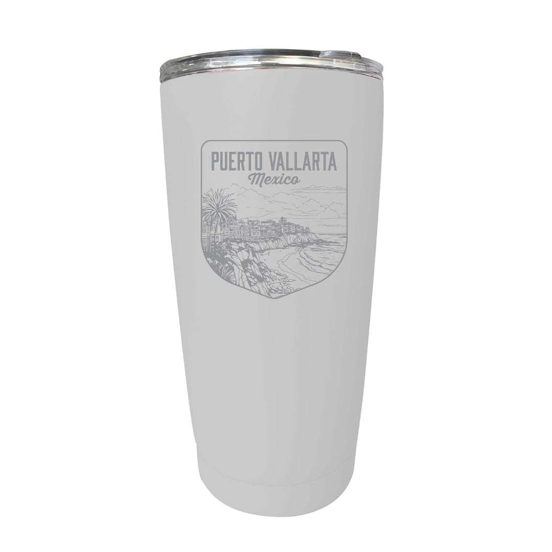 Puerto Vallarta Mexico Souvenir 16 oz Engraved Stainless Steel Insulated Tumbler Image 7