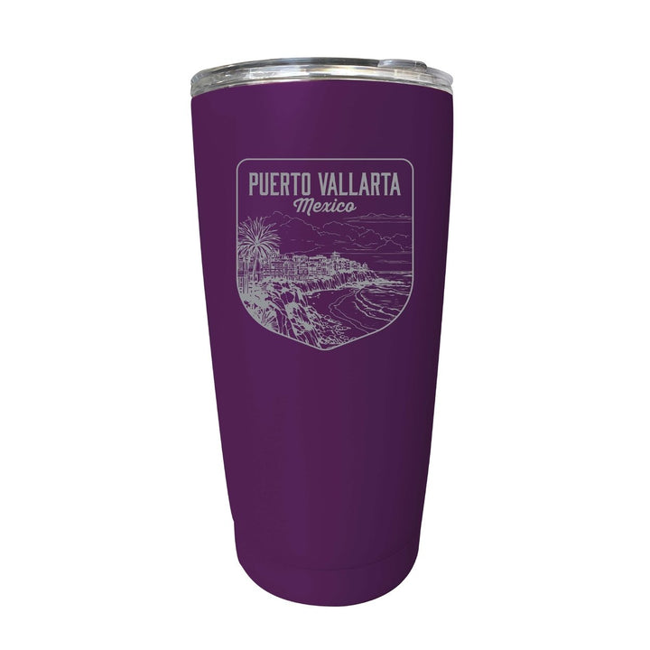 Puerto Vallarta Mexico Souvenir 16 oz Engraved Stainless Steel Insulated Tumbler Image 9