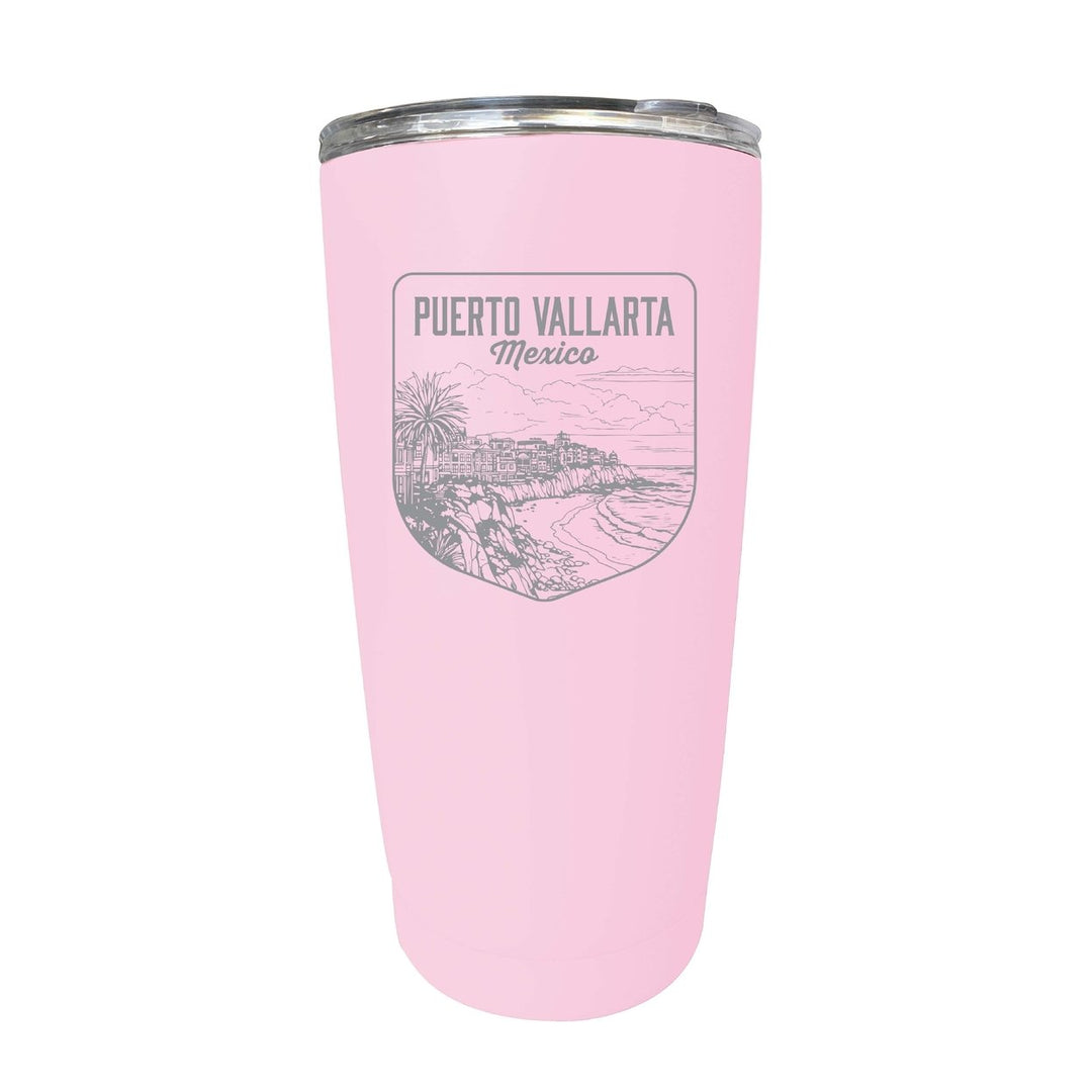 Puerto Vallarta Mexico Souvenir 16 oz Engraved Stainless Steel Insulated Tumbler Image 10