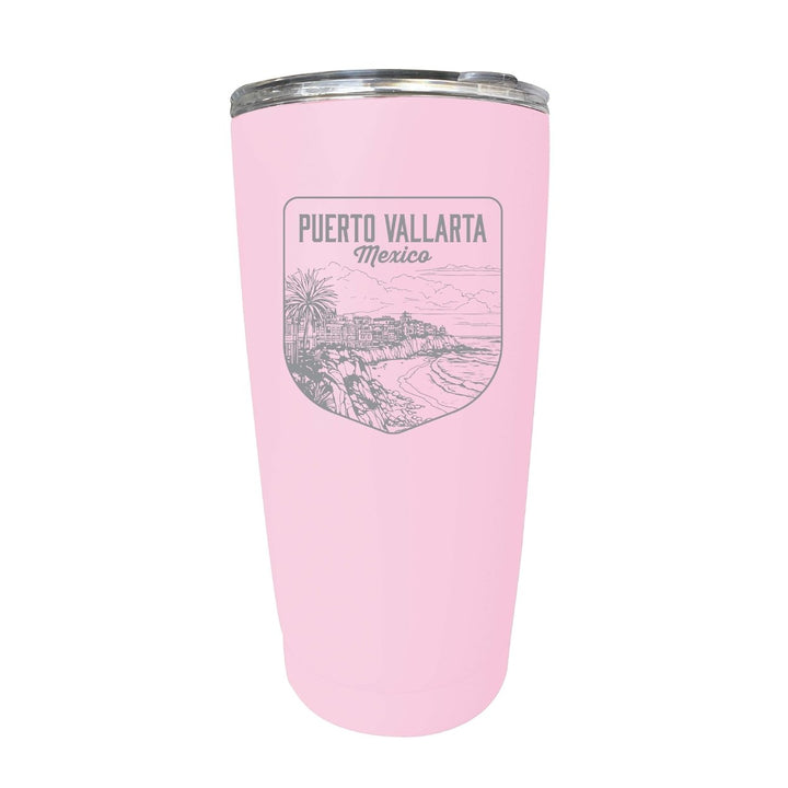 Puerto Vallarta Mexico Souvenir 16 oz Engraved Stainless Steel Insulated Tumbler Image 1