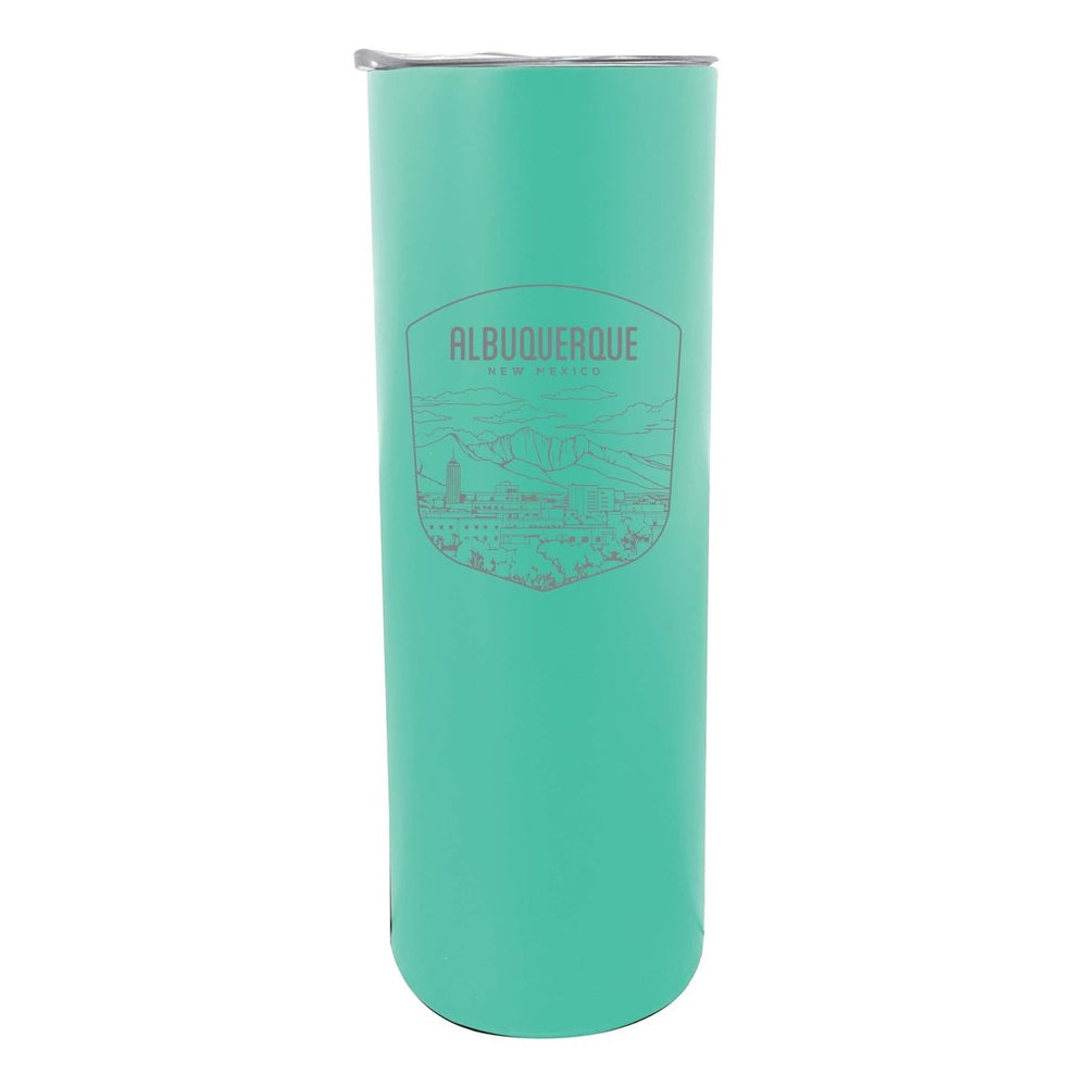 Albuquerque Mexico Souvenir 20 oz Engraved Insulated Stainless Steel Skinny Tumbler Image 2