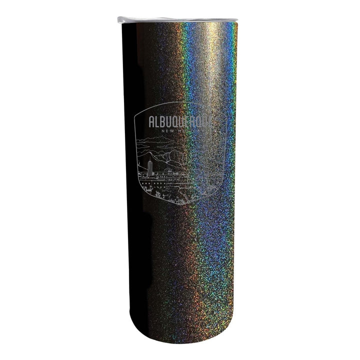 Albuquerque Mexico Souvenir 20 oz Engraved Insulated Stainless Steel Skinny Tumbler Image 1