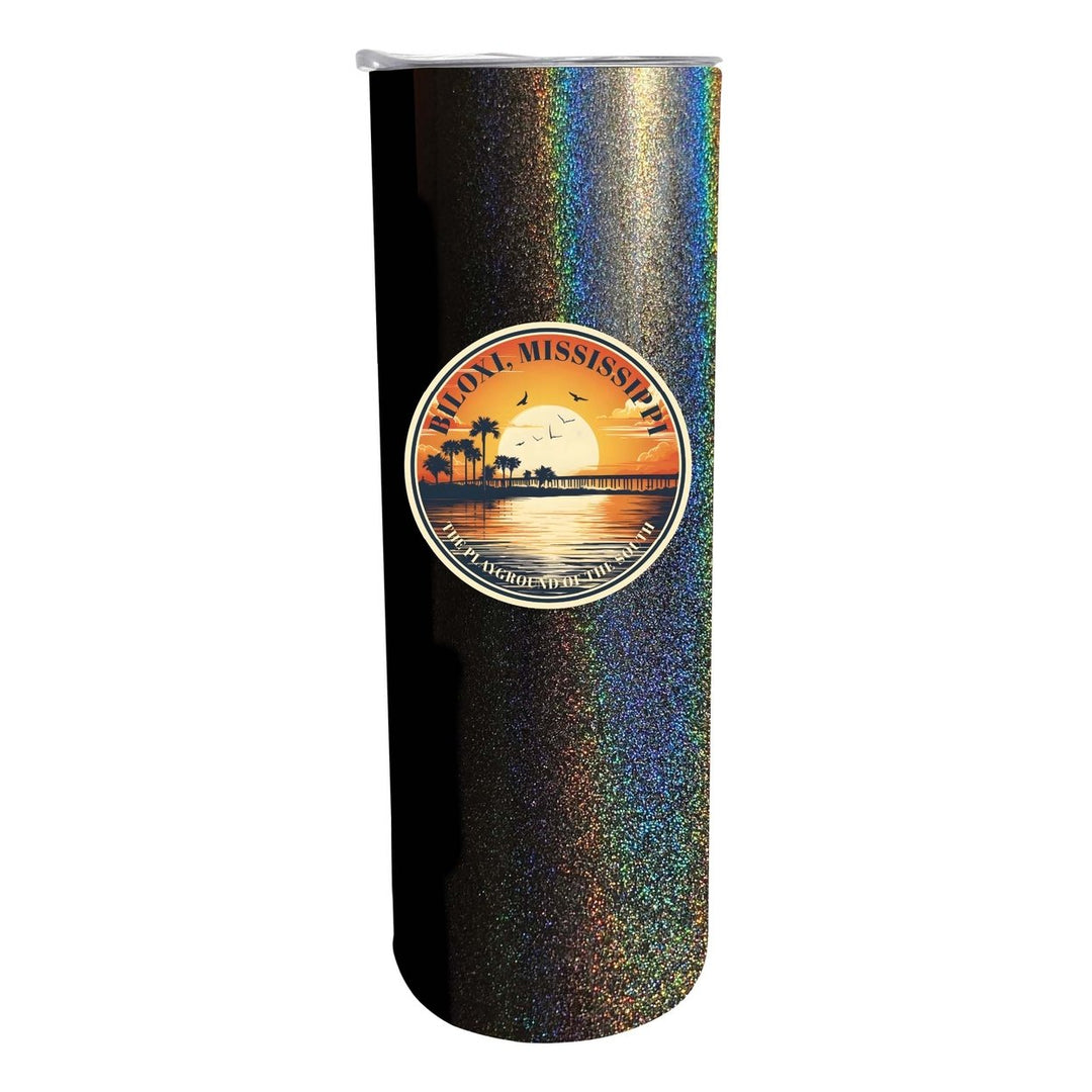 Biloxi Mississippi Design A Souvenir 20 oz Insulated Stainless Steel Skinny Tumbler Image 1