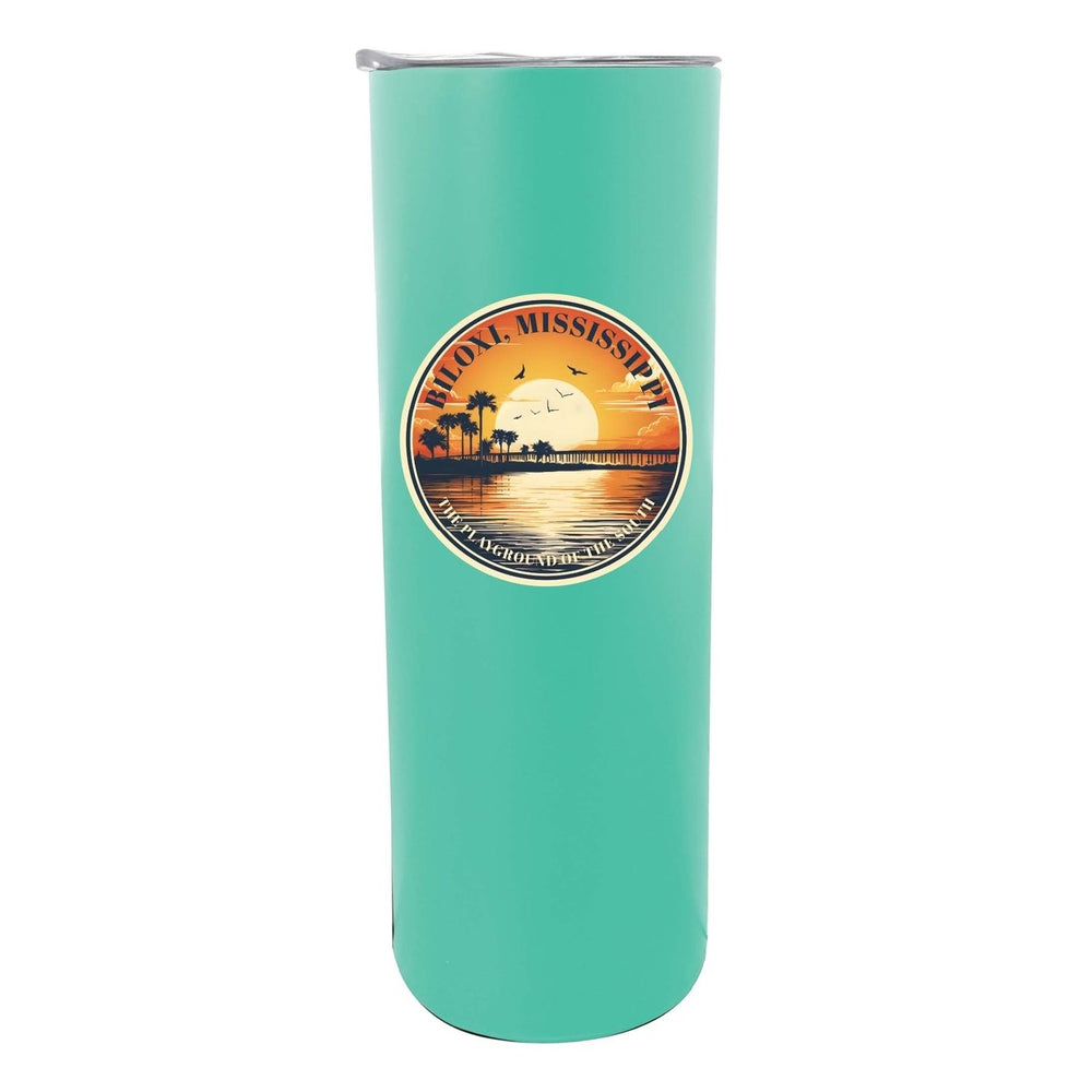 Biloxi Mississippi Design A Souvenir 20 oz Insulated Stainless Steel Skinny Tumbler Image 2