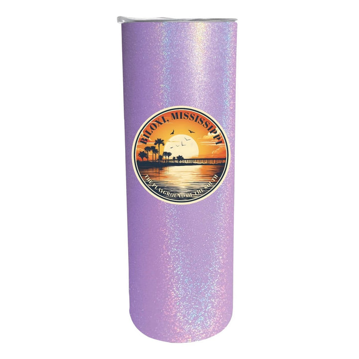 Biloxi Mississippi Design A Souvenir 20 oz Insulated Stainless Steel Skinny Tumbler Image 3