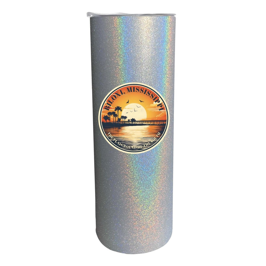 Biloxi Mississippi Design A Souvenir 20 oz Insulated Stainless Steel Skinny Tumbler Image 6