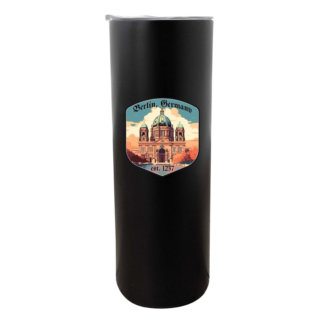 Berlin Germany Design B Souvenir 20 oz Insulated Stainless Steel Skinny Tumbler Image 1