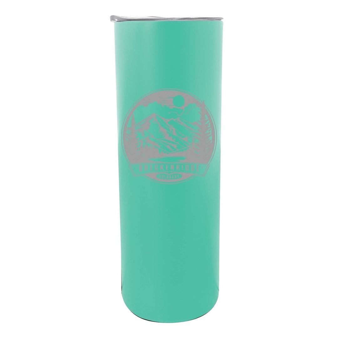 Breckenridge Colorado Souvenir 20 oz Engraved Insulated Stainless Steel Skinny Tumbler Image 4