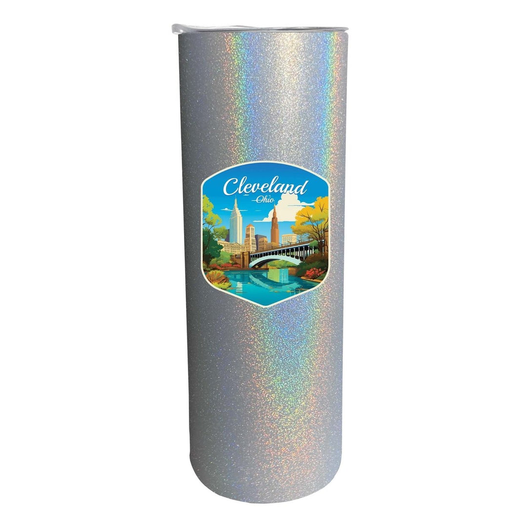 Cleveland Ohio Design B Souvenir 20 oz Insulated Stainless Steel Skinny Tumbler Image 1