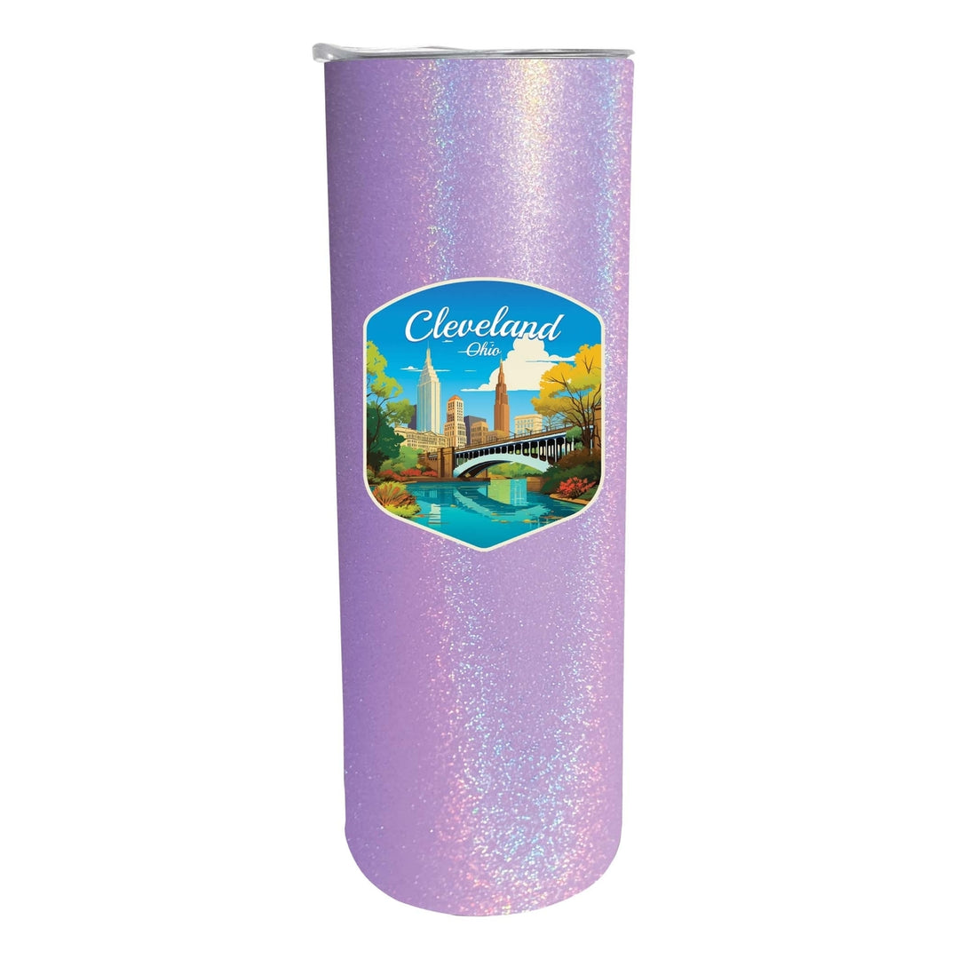 Cleveland Ohio Design B Souvenir 20 oz Insulated Stainless Steel Skinny Tumbler Image 3