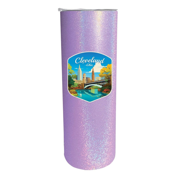 Cleveland Ohio Design B Souvenir 20 oz Insulated Stainless Steel Skinny Tumbler Image 1