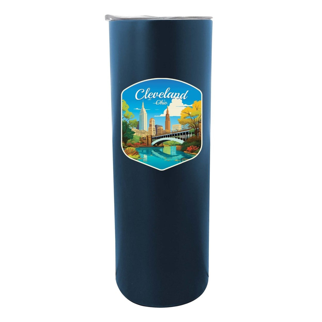 Cleveland Ohio Design B Souvenir 20 oz Insulated Stainless Steel Skinny Tumbler Image 4