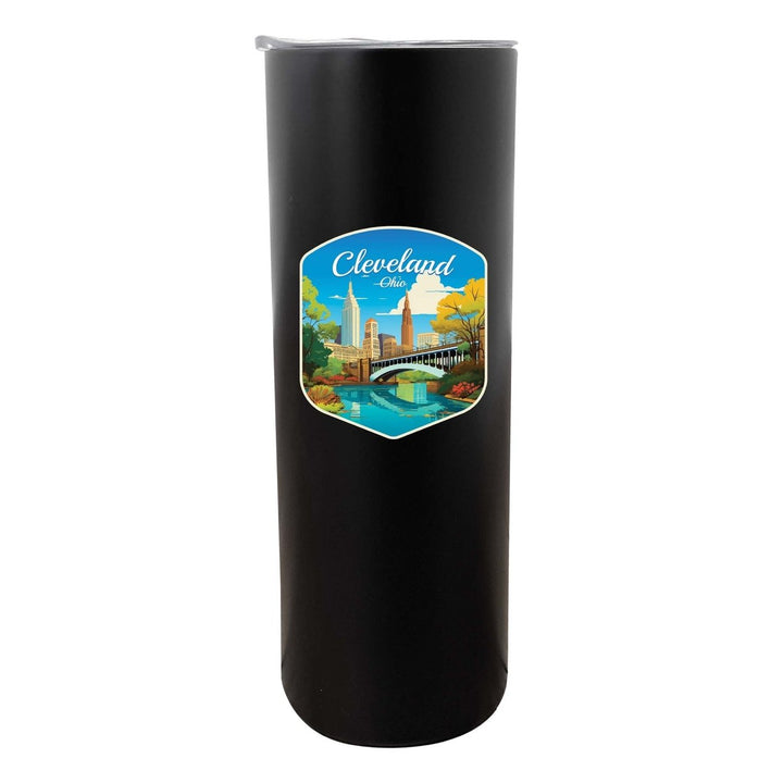 Cleveland Ohio Design B Souvenir 20 oz Insulated Stainless Steel Skinny Tumbler Image 4