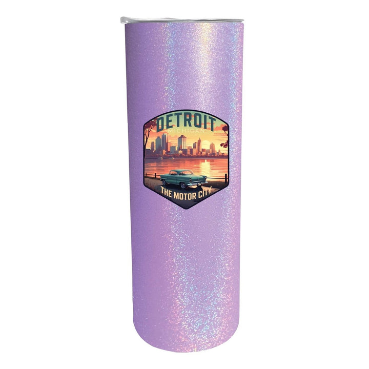 Detroit Michigan Design A Souvenir 20 oz Insulated Stainless Steel Skinny Tumbler Image 1