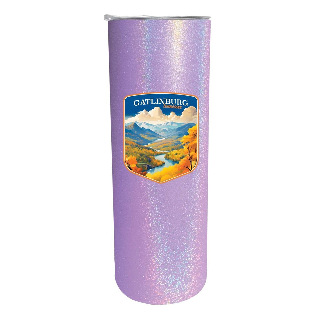 Gatlinburg Tennessee Design D Souvenir 20 oz Insulated Stainless Steel Skinny Tumbler Image 1