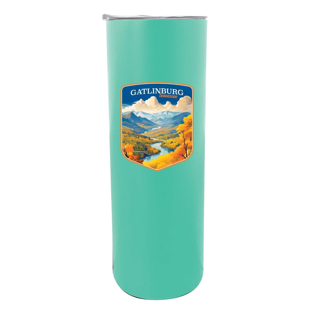 Gatlinburg Tennessee Design D Souvenir 20 oz Insulated Stainless Steel Skinny Tumbler Image 2