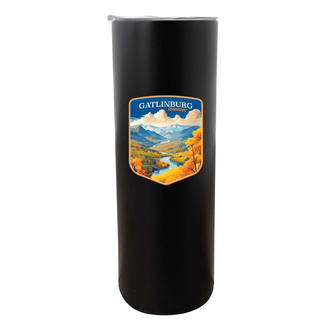 Gatlinburg Tennessee Design D Souvenir 20 oz Insulated Stainless Steel Skinny Tumbler Image 3