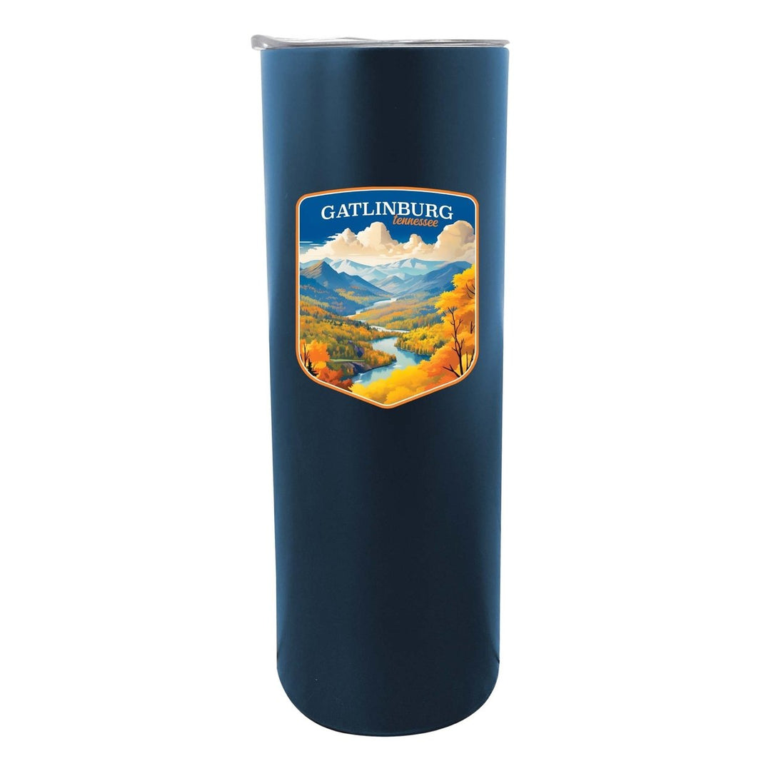 Gatlinburg Tennessee Design D Souvenir 20 oz Insulated Stainless Steel Skinny Tumbler Image 1