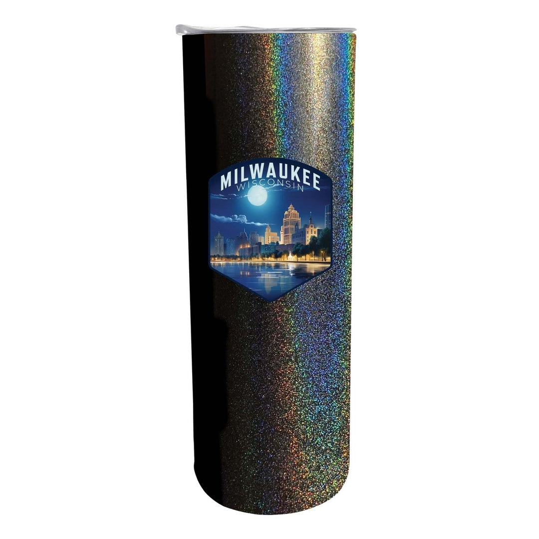 Milwaukee Wisconsin Design B Souvenir 20 oz Insulated Stainless Steel Skinny Tumbler Image 1