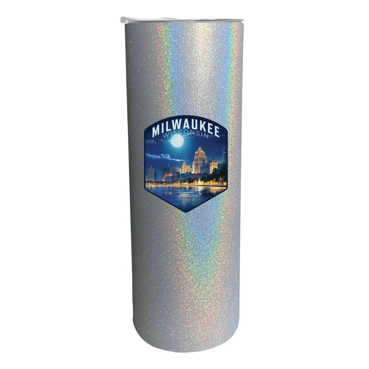 Milwaukee Wisconsin Design B Souvenir 20 oz Insulated Stainless Steel Skinny Tumbler Image 1