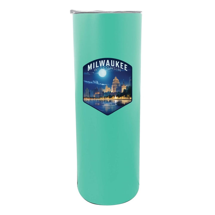 Milwaukee Wisconsin Design B Souvenir 20 oz Insulated Stainless Steel Skinny Tumbler Image 4