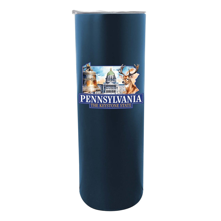 Pennsylvania Design D Souvenir 20 oz Insulated Stainless Steel Skinny Tumbler Image 1