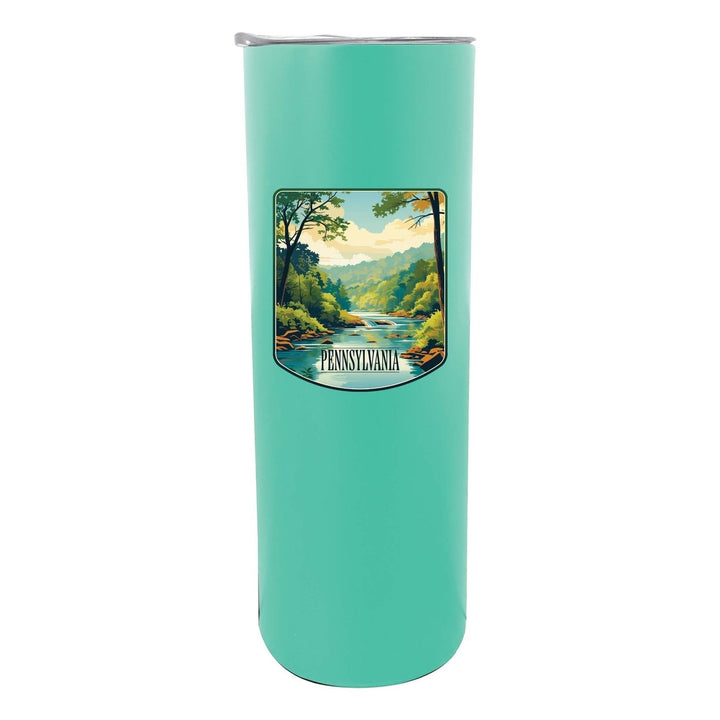 Pennsylvania Design B Souvenir 20 oz Insulated Stainless Steel Skinny Tumbler Image 1